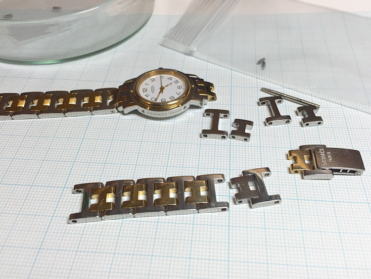 時計：HERMES CLIPPER（エルメス クリッパー）ステンレスベルトの修理